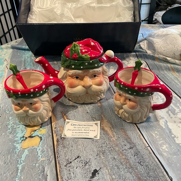 Vintage Sorelle Tea/Cocoa Set 6 Piece Fine Porcelain Hand Painted Original Box - Picture 2 of 16